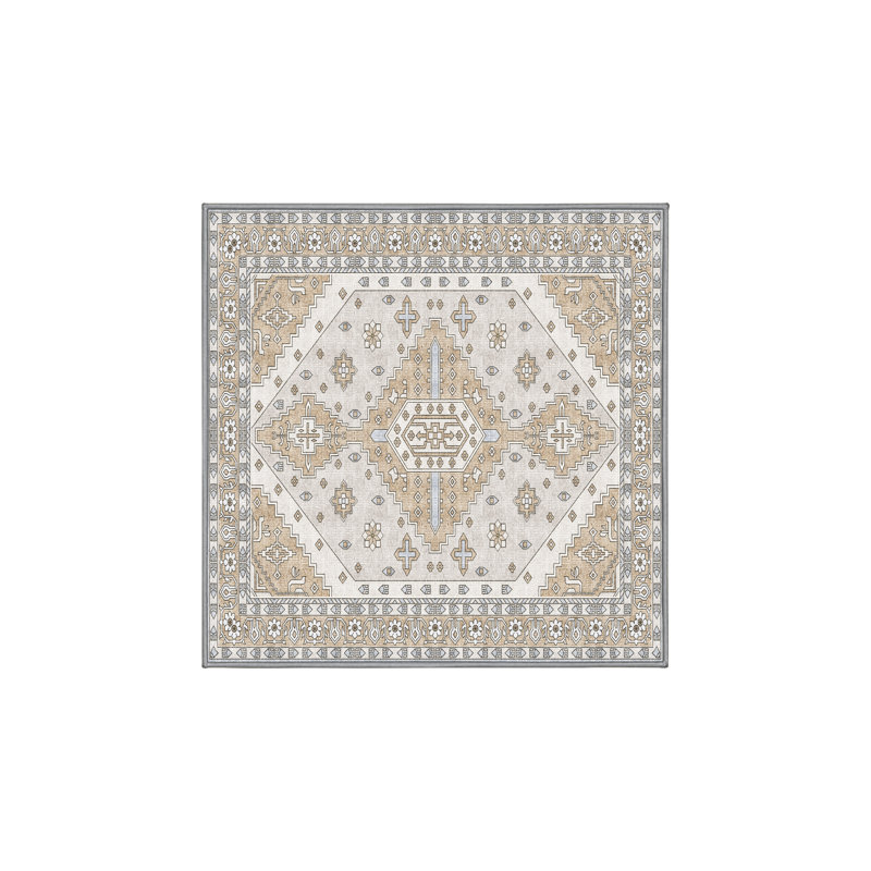 Washable Amara Swordclad Area Rug, Carré 3 pi