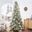 Arbres de Noël illuminés enneigé avec lumières chaudes et bouts de branches pleine neige, disponibles en tailles de 4,5 à 7,5 pi-1465814679