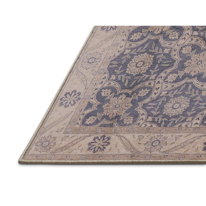 Tapis brun / bleu Garrison, Rectangle 7 pi x 10 pi