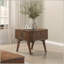 Table de bout avec rangement 1pc et finition noyer