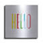 «Hello» par Ann Kelle Designs, art mural en métal-1371425548