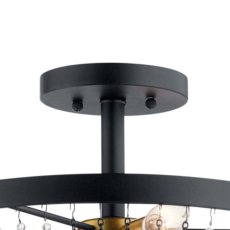 Plafonnier semi-encastré 3 lumières 16 po Noella