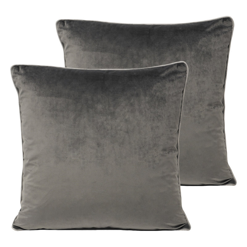 Square Cushion, Charcoal/Dove, Feather