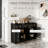 Sideboard Buffet Cabinet with Storage, 48" Kitchen Storage Cabinet with 2 Drawers and 4 Barn Doors, Farmhouse Coffee Bar Cabinet with Adjustable Shelves-2095609581