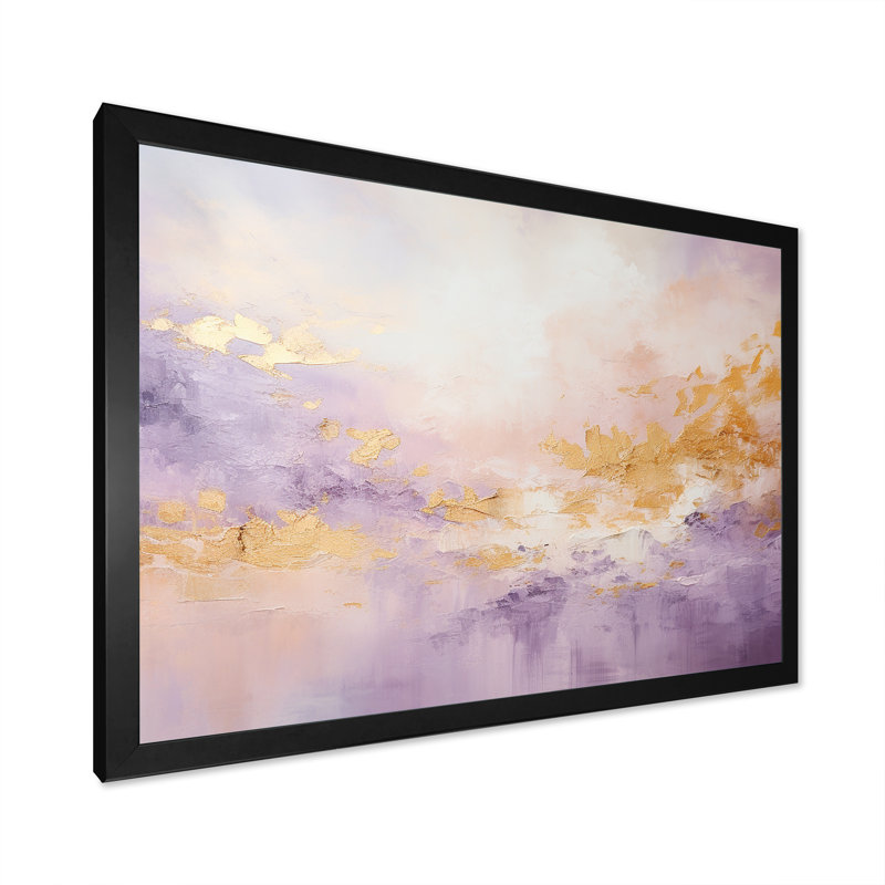 «Elegant Sky Whispers III», reproduction sur toile, H 30 po x l 40 po x P 1,5 po, Cadre simple noir
