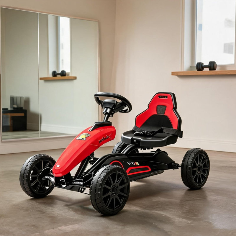 Kart à pédales en polypropylène bien conçu avec roues amortissantes pour l'aventure en plein air