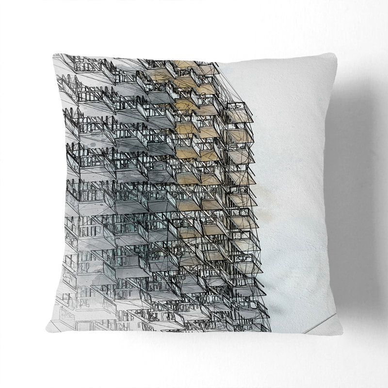 Square Throw Cushion, 55cm H x 55cm W x 20cm D, Stone