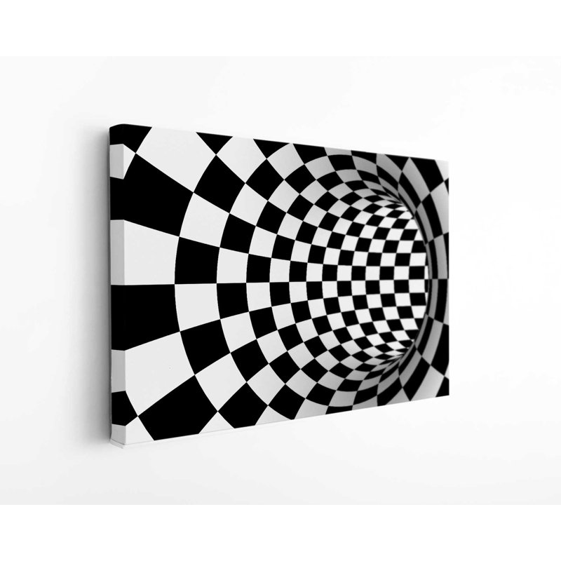 " Checker Board Optical Illusion Design ", 30" H x 45" W x 1" D