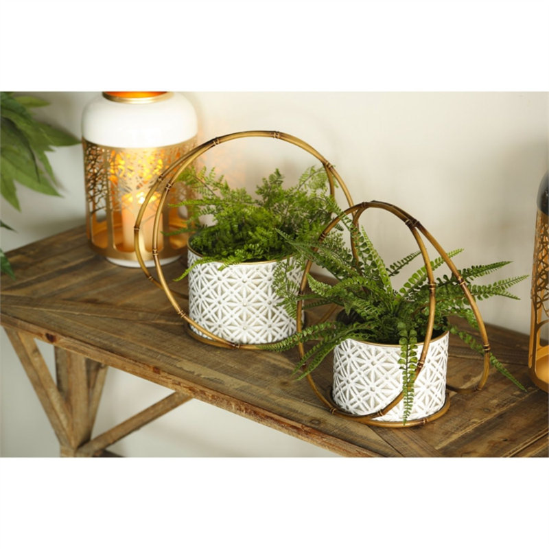 Ensemble de pots de fleurs d'intérieur / extérieur 2 pièces