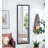 23" x 72" Full Length Mirror with Metal Beaded Frame, Rectangular Oversized Mirror for Living Room Bedroom, Black