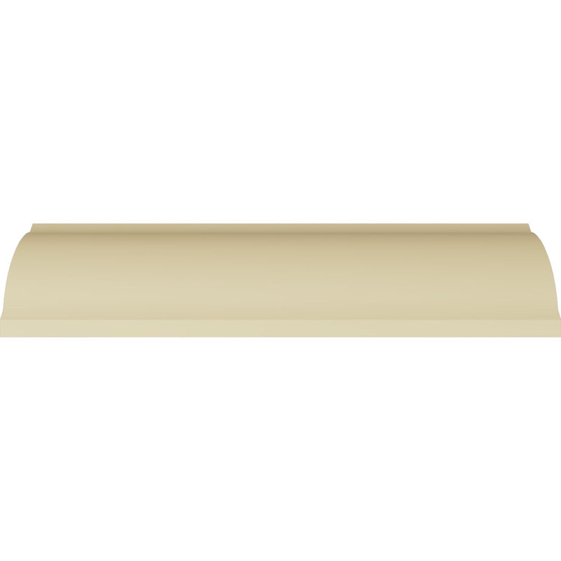 Primed White Geometric Polyurethane Crown Moulding Sample, 12" Length