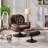 Zenon Velvet Swivel Accent Chair with Ottoman-991307800