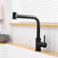 Robinet d'évier de bar pivotant noir 360 avec retrait - Design contemporain pour un rinçage facile mat moderne