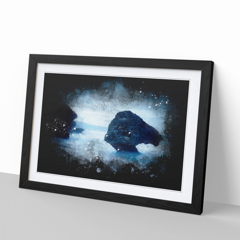 Barbados Beach - Picture Frame Graphic Art, 65cm H x 90cm W x 2cm D, Black