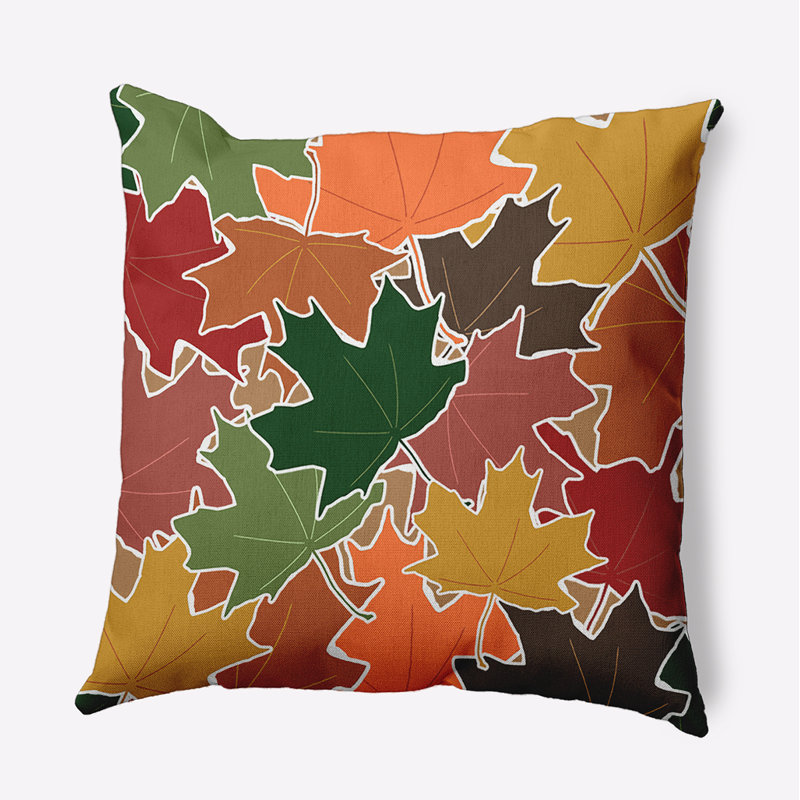 Housse et insert de coussin décoratif en polyester pour intérieur / extérieur E par Design, Vert forêt, 16 po x 16 po