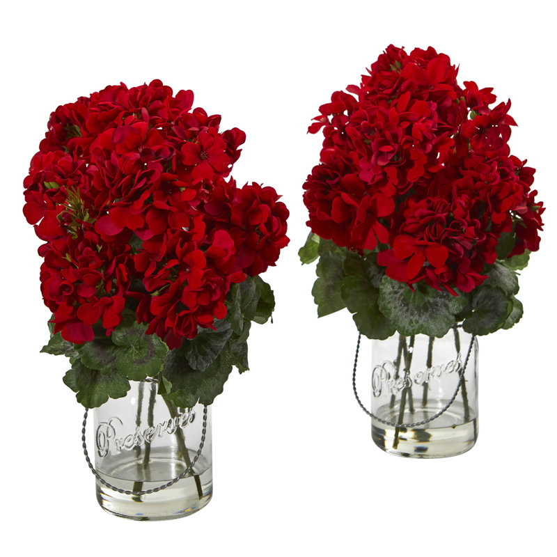 Geranium Arrangement in Vase