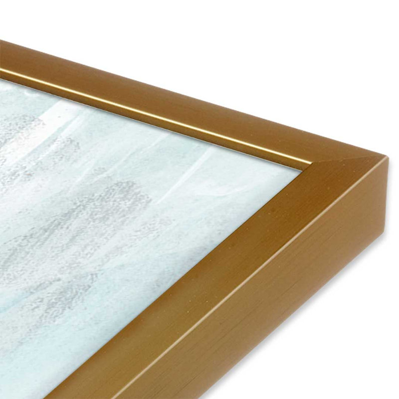 Timed Notation I by June Erica Vess Art Print, Open Corner Framed Print without Mat Paper, 12" H x 12" W, Gold