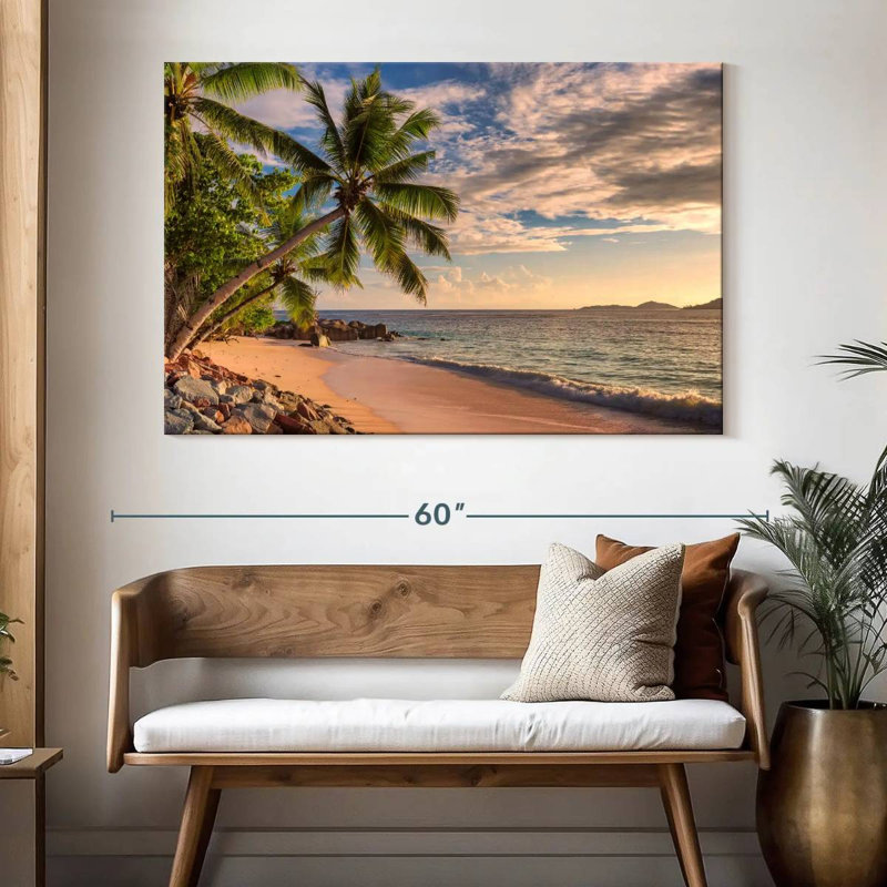 Gillard Golden Sunset Palms, H 34 po x l 51 po