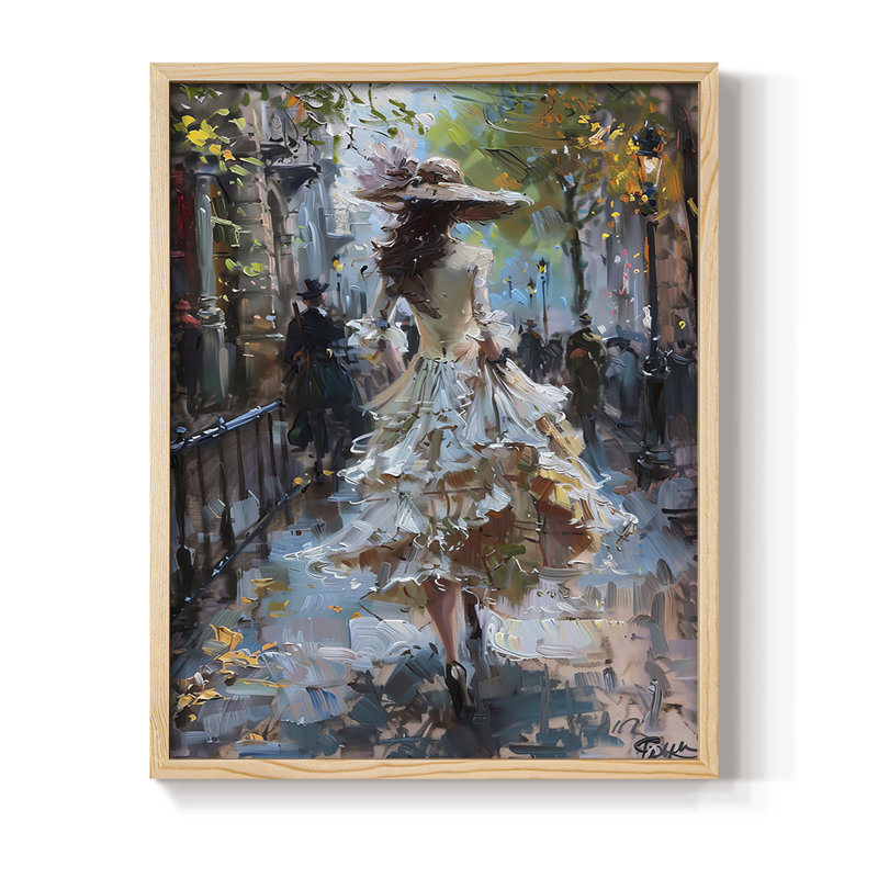 «WOMEN Series DCCL III», reproduction encadrée - bois massif, H 30 po x l 24 po, Naturel