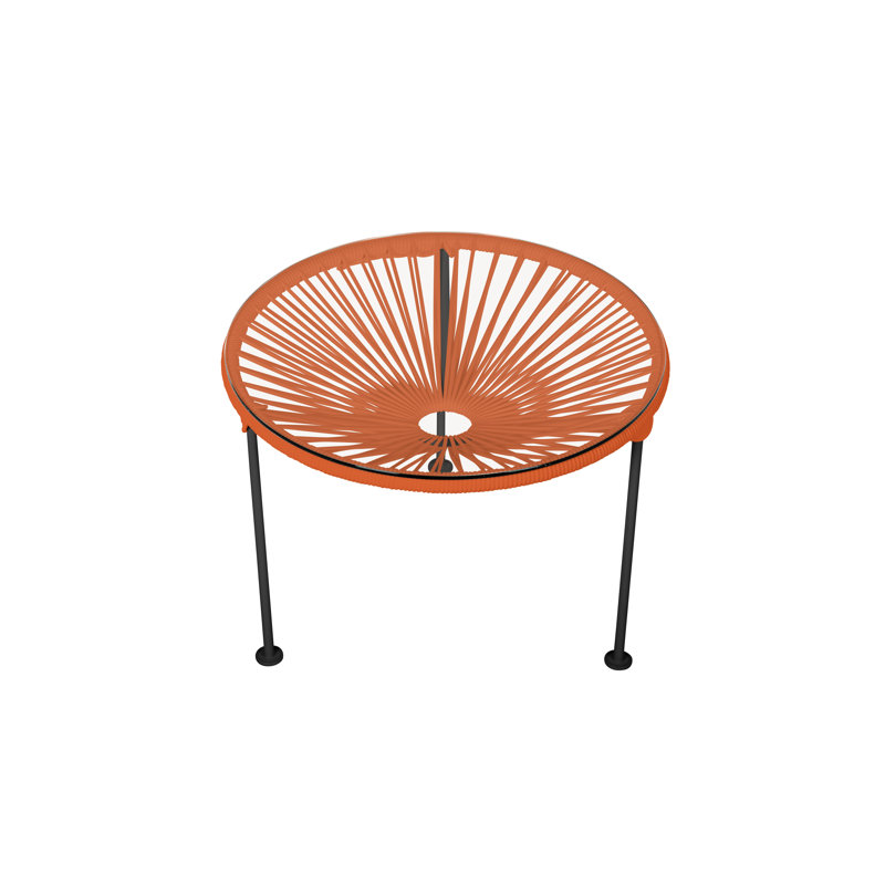 Table basse intérieure / extérieure Zicatela, Orange, Noir