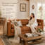 Canapé 78,5 po en similicuir Chesterfield-133661398