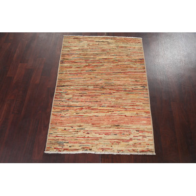 Tapis oriental Kinsela Gabbeh Kashkoli noué à la main 3 x 4
