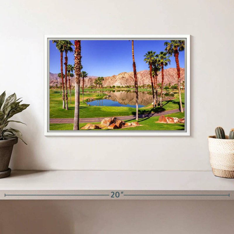 Parcours de golf La Quinta, Cadre flottant blanc, 13 po x 9 po