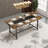 Industrial Dining Table For 8, 70.9" Rectangular Table With Steel Legs, Spacious & Durable