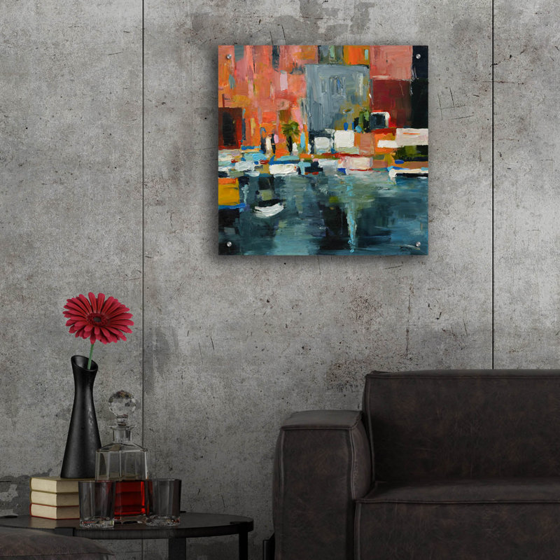Art épique «Marina Piccola» par Solveiga, verre acrylique «Marina Piccola» par Solveiga, H 24 po x l 24 po