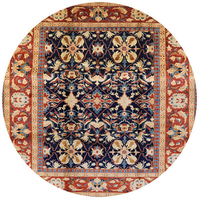 Tapis oriental rouge / bleu marine / beige Ellaria