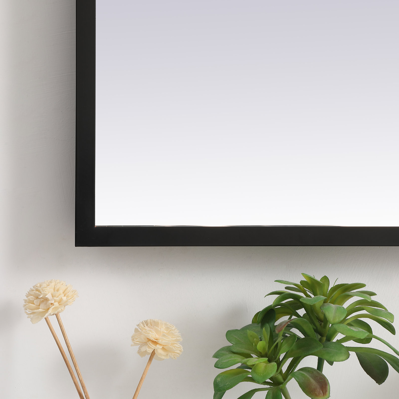 Piche Aluminum Mirror, Black, 30" x 30"