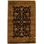 Oriental Area Rug in Black/Coral