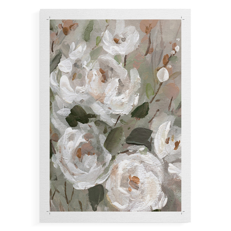Whitese Blush Garden - Impression sur toile seulement - NON-CADRE, H 12 po x l 8 po