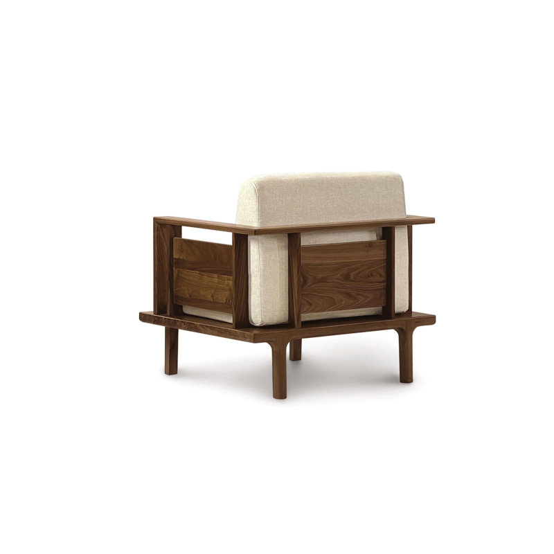 Sierra Armchair, Natural Walnut, Mink Polyester