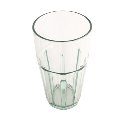 G.E.T. Heavy-Duty Shatterproof Faceted Plastic Tumbler, 16 Ounce, Jade (Set of 12)
