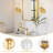 Modern Bathroom Vanity Light Fixture With Clear Glass Shade, Wall Mounted Lamp For Over Mirror, Hallway, Bedroom, Featuring E26 Socket And Up/Down Mounting Options