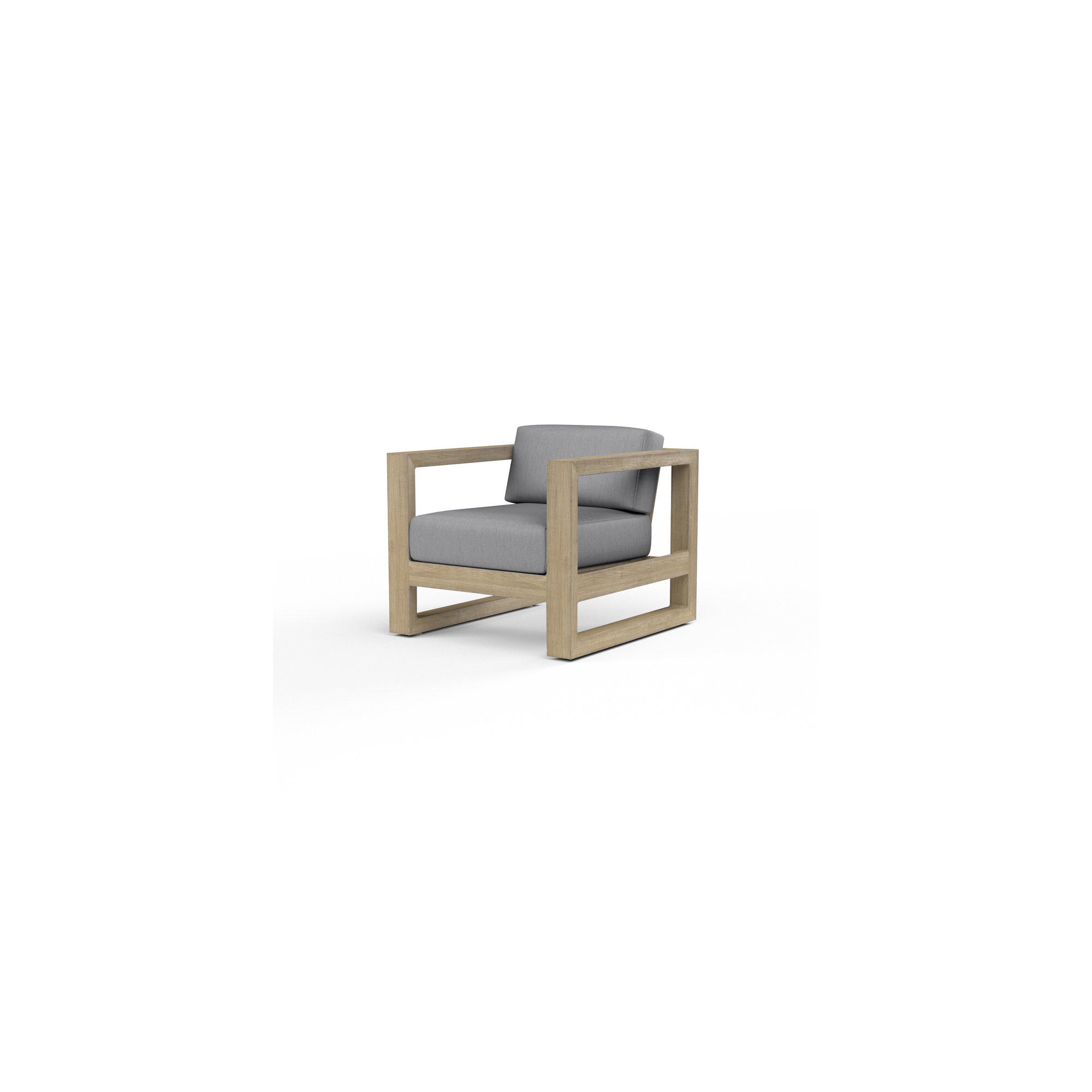 Vienna Premium Teak Outdoor Lounge Chair, Canvas Granite Sunbrella® Canvas