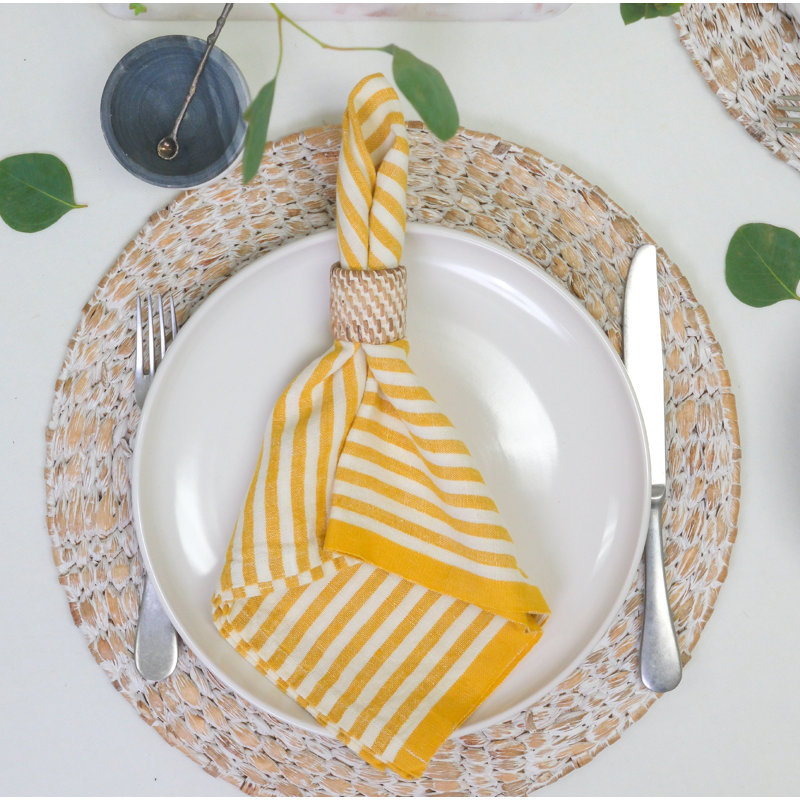 Adamsburg Linen Square Napkins, Mustard