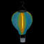 Montgolfière solaire 13 "avec lumières DEL flamme-95851383