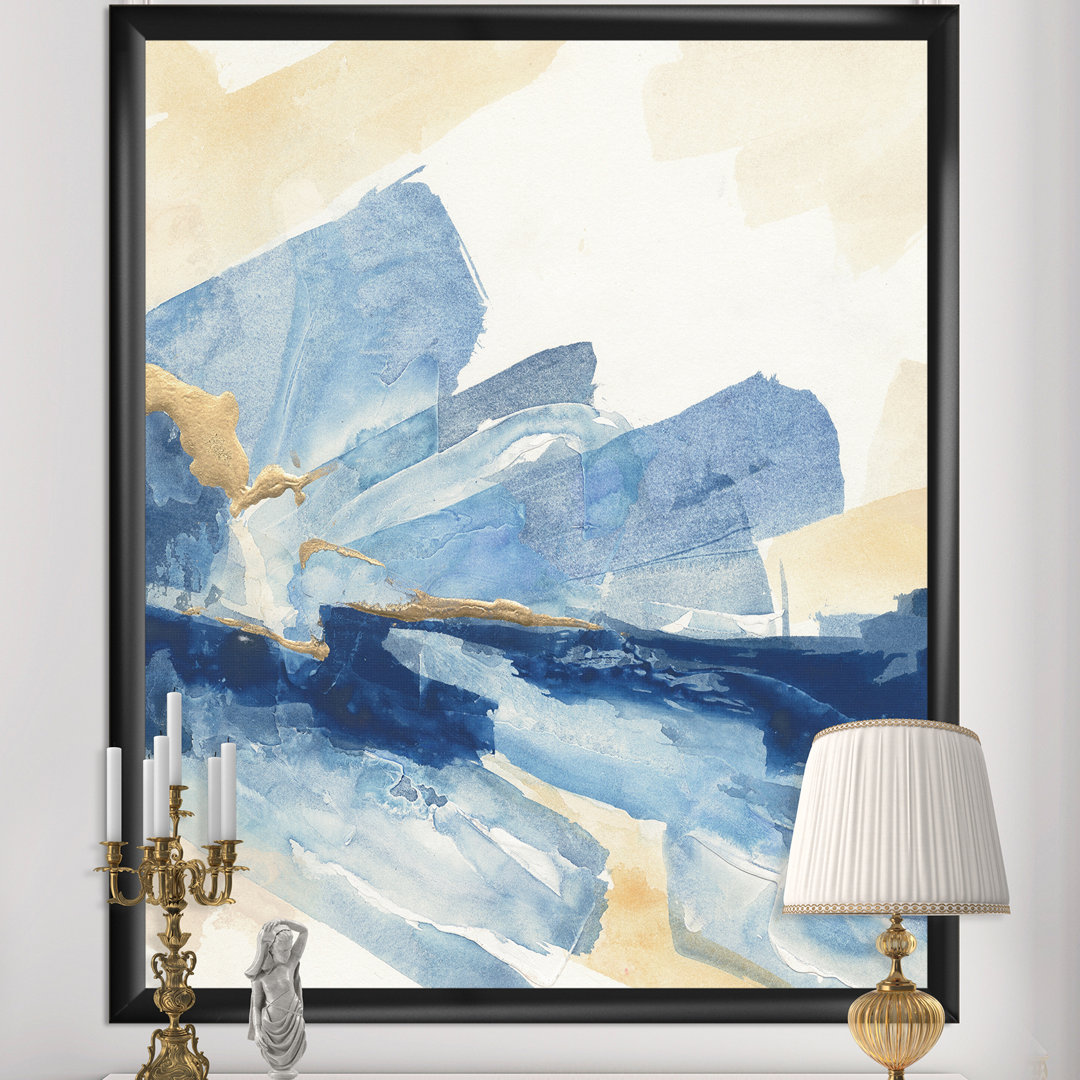 " Metallic Gold Indigo I " East Urban Home