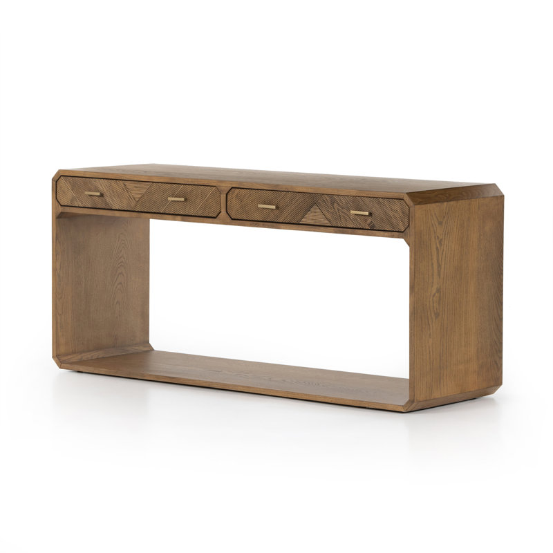 Caspian 60'' W Solid Wood Console Table, Natural Ash