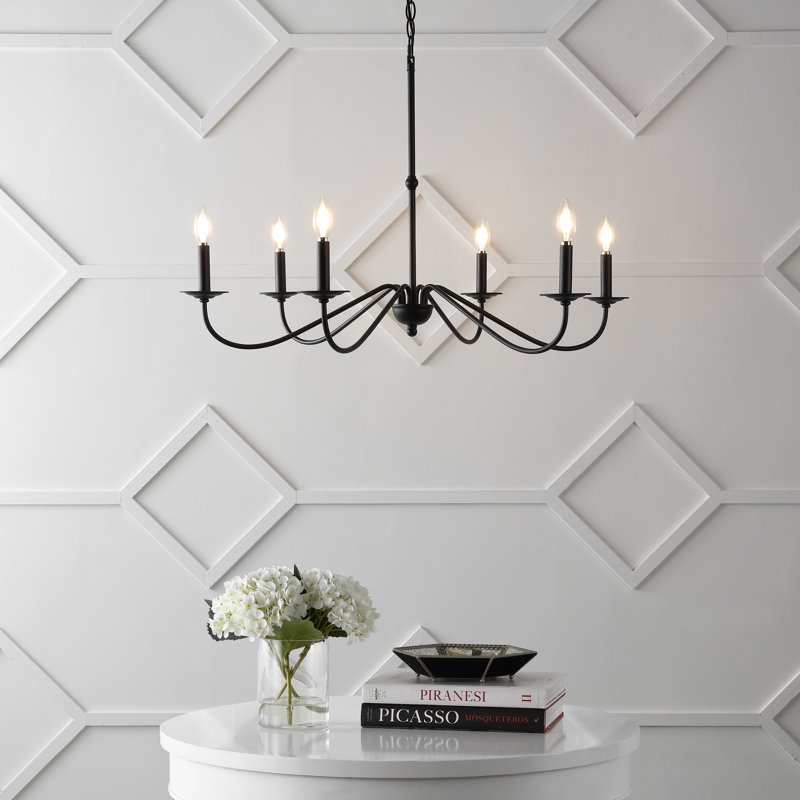 Lustre Wicklow Bohemian Farmhouse, Noir mat, H 22 po x l 34,75 po x P 34,75 po