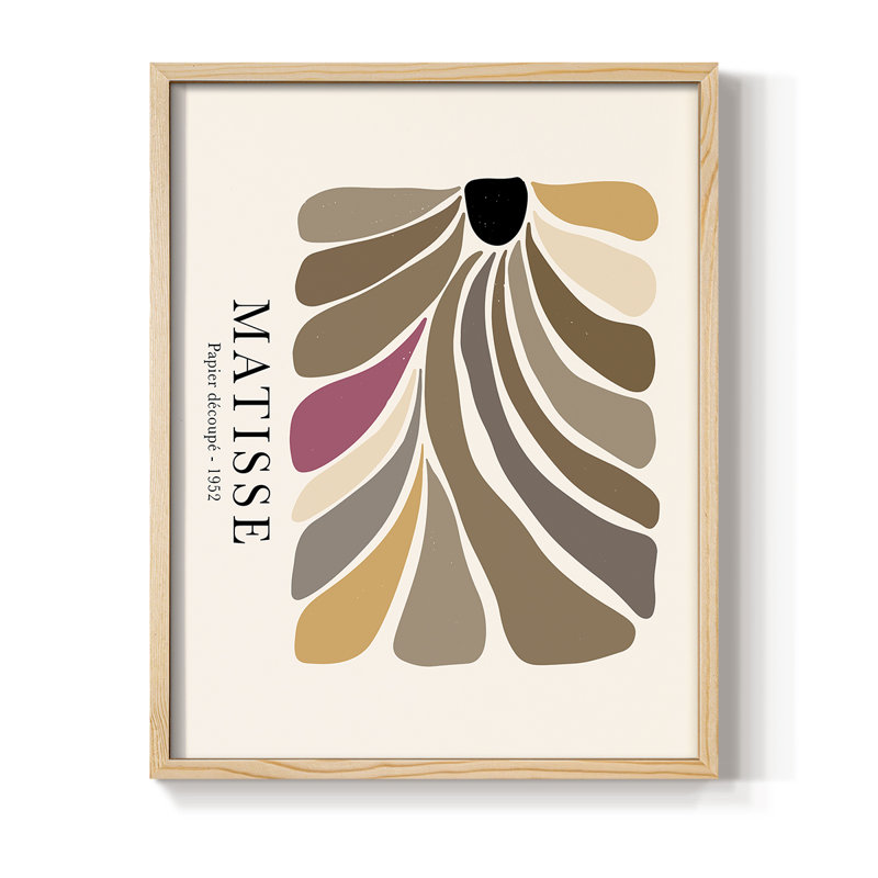 Matisse CCL, reproduction d'art encadrée, bois massif, Naturel, H 11 po x l 9 po
