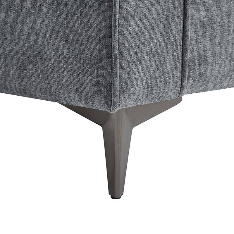 Roma 3 Seater Fabric Corner Sofa , Charcoal