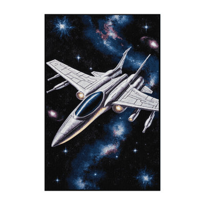 Machine Washable Space Gray Area Rug