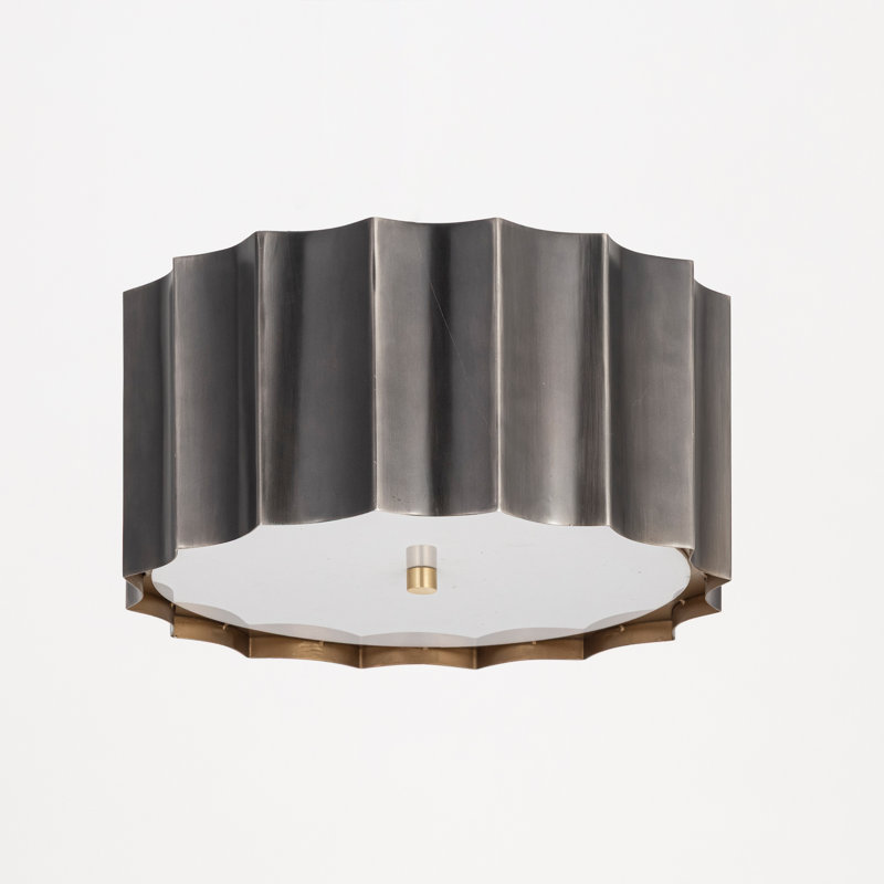 Allegra-Flush Mount, Gunmetal/Gold