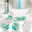 Ensemble de 3 tapis de salle de bain crabe turquoise