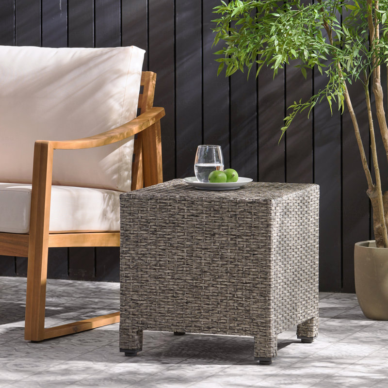 Patio Accent Table, Gray