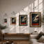 Shark Graphic Art - Framed Print-1838215377-1838215379