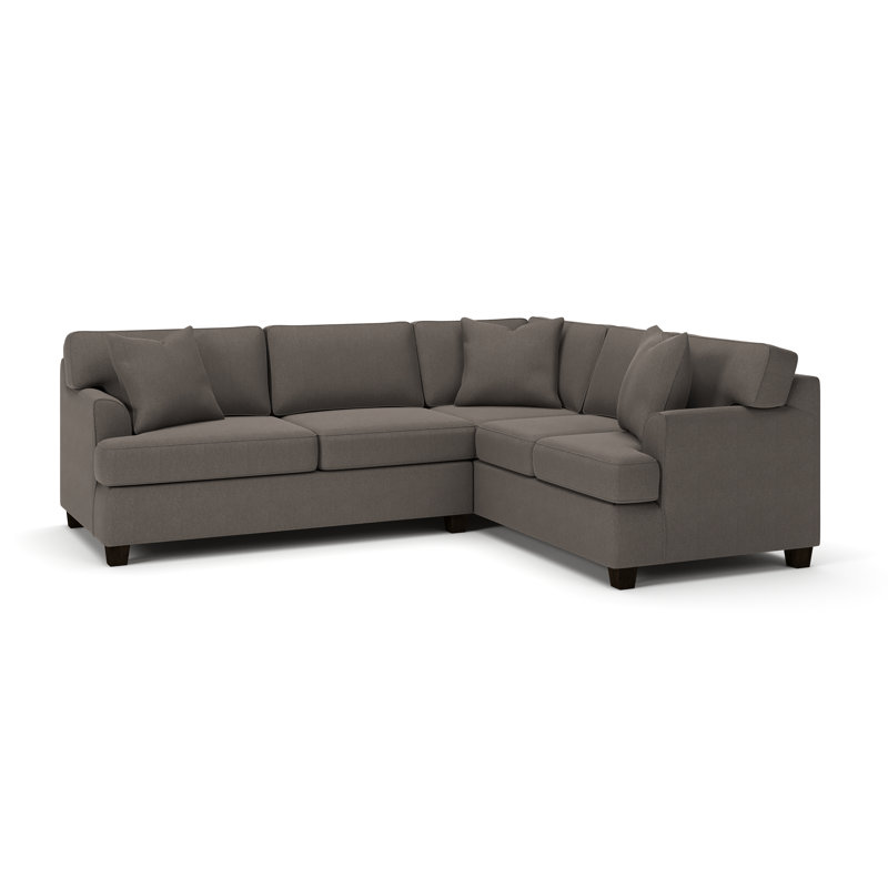 Canapé modulaire Conradina, Tissage natté gris anthracite Drusky Sustain®, Orienté à droite